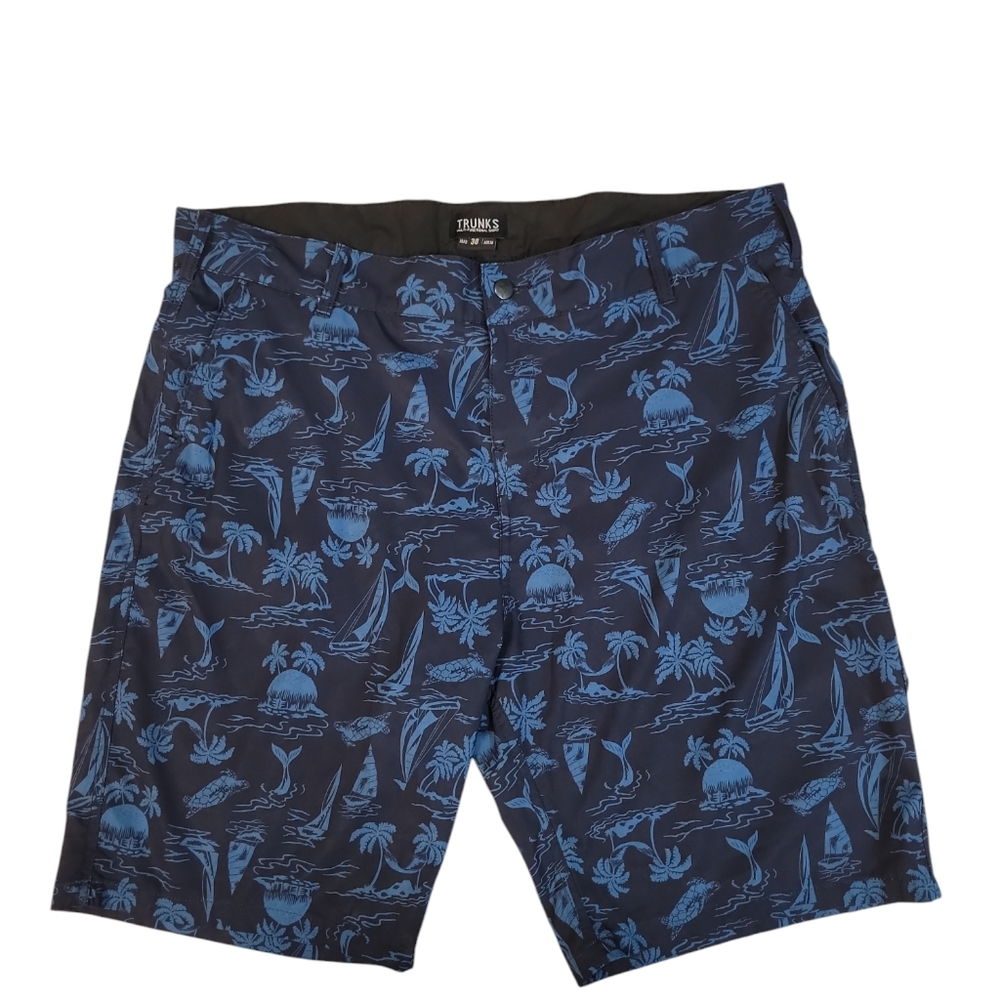 Trunks Mens Multifunctional Swim Board Shorts Marine Life‎ Sailboat Size 36